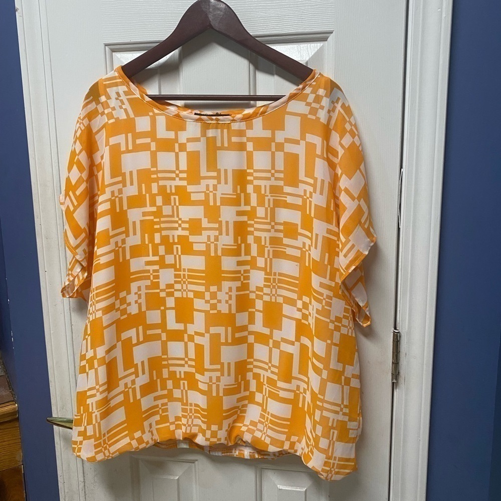Ashley Stuart women XL blouse top shirt shirt sleeve